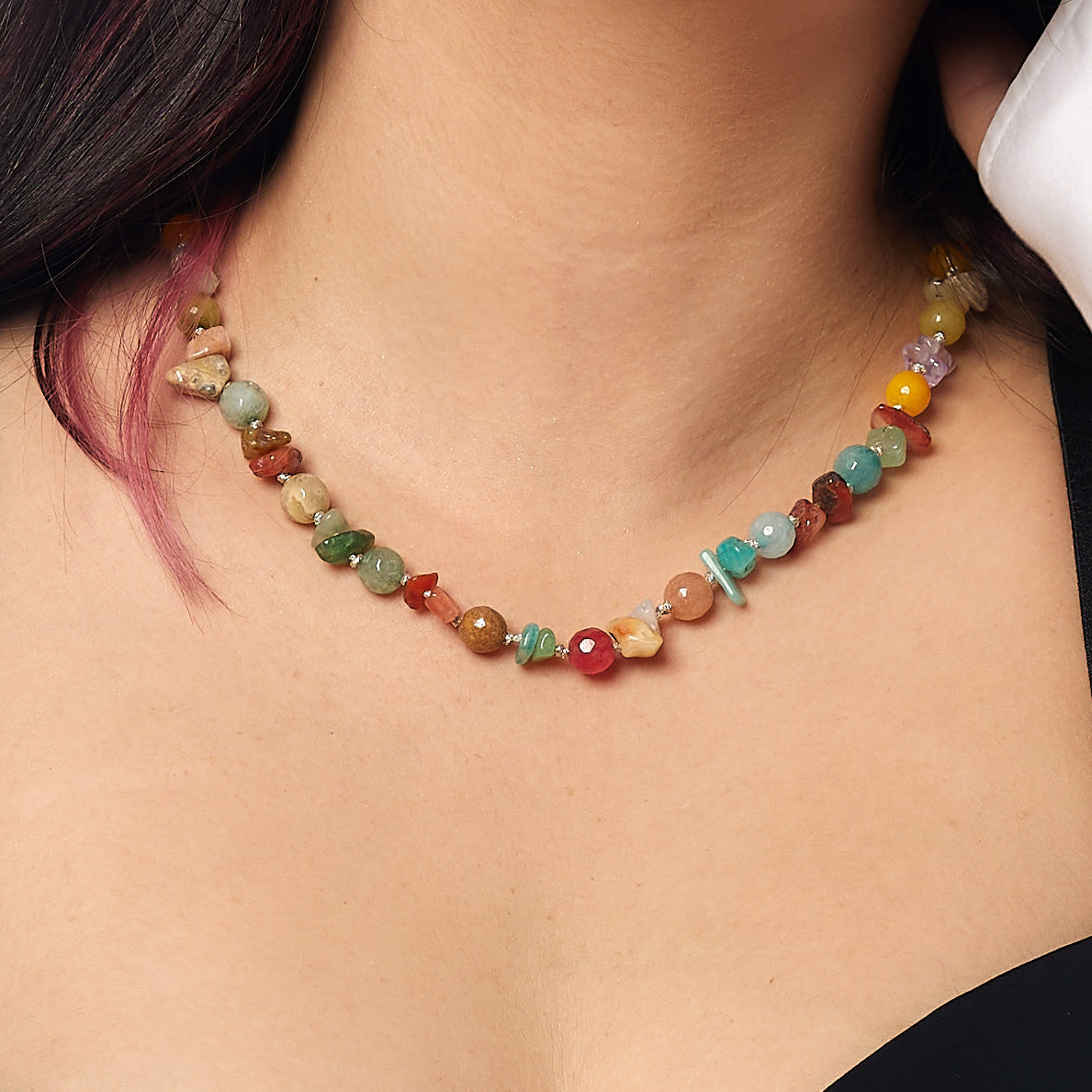 Collar Piedras Colores