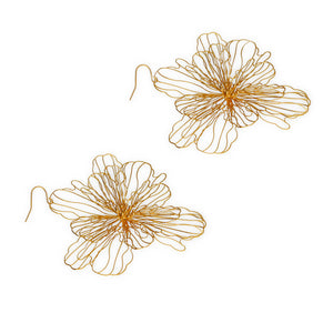 Pendientes Flor Grande Dorada