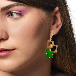 Pendientes Cuadrado de Nácar