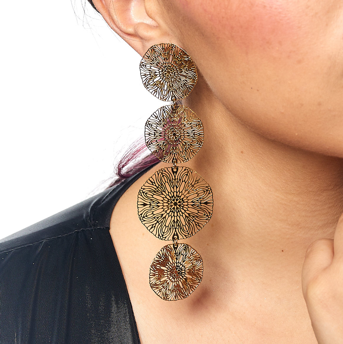 Pendientes Largos Circulares