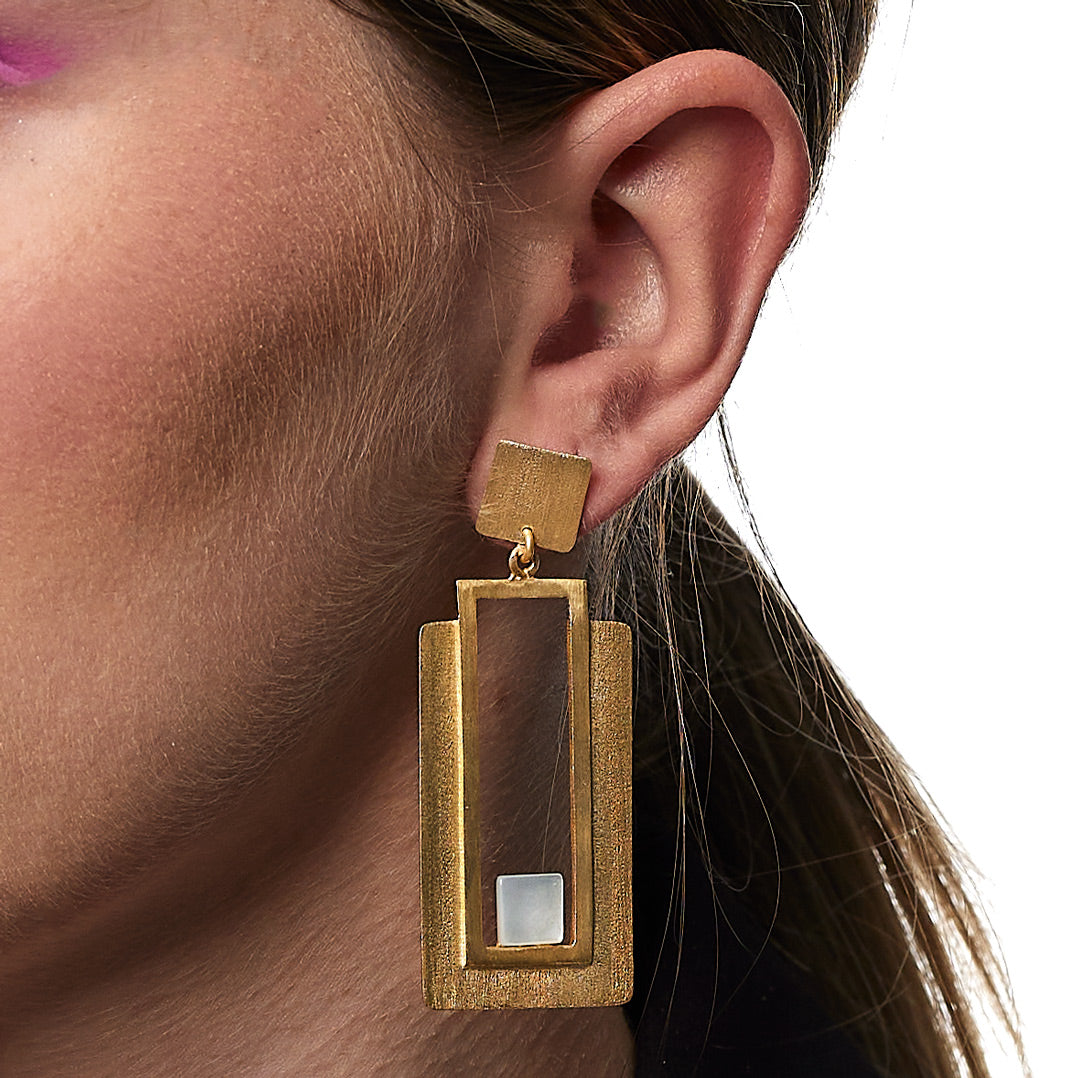 Pendientes Largos Nácar