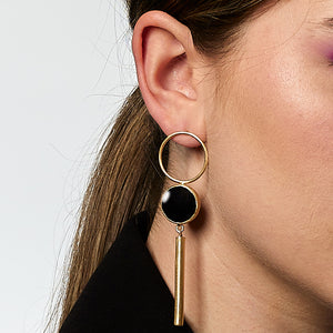 Pendientes Largos Negros