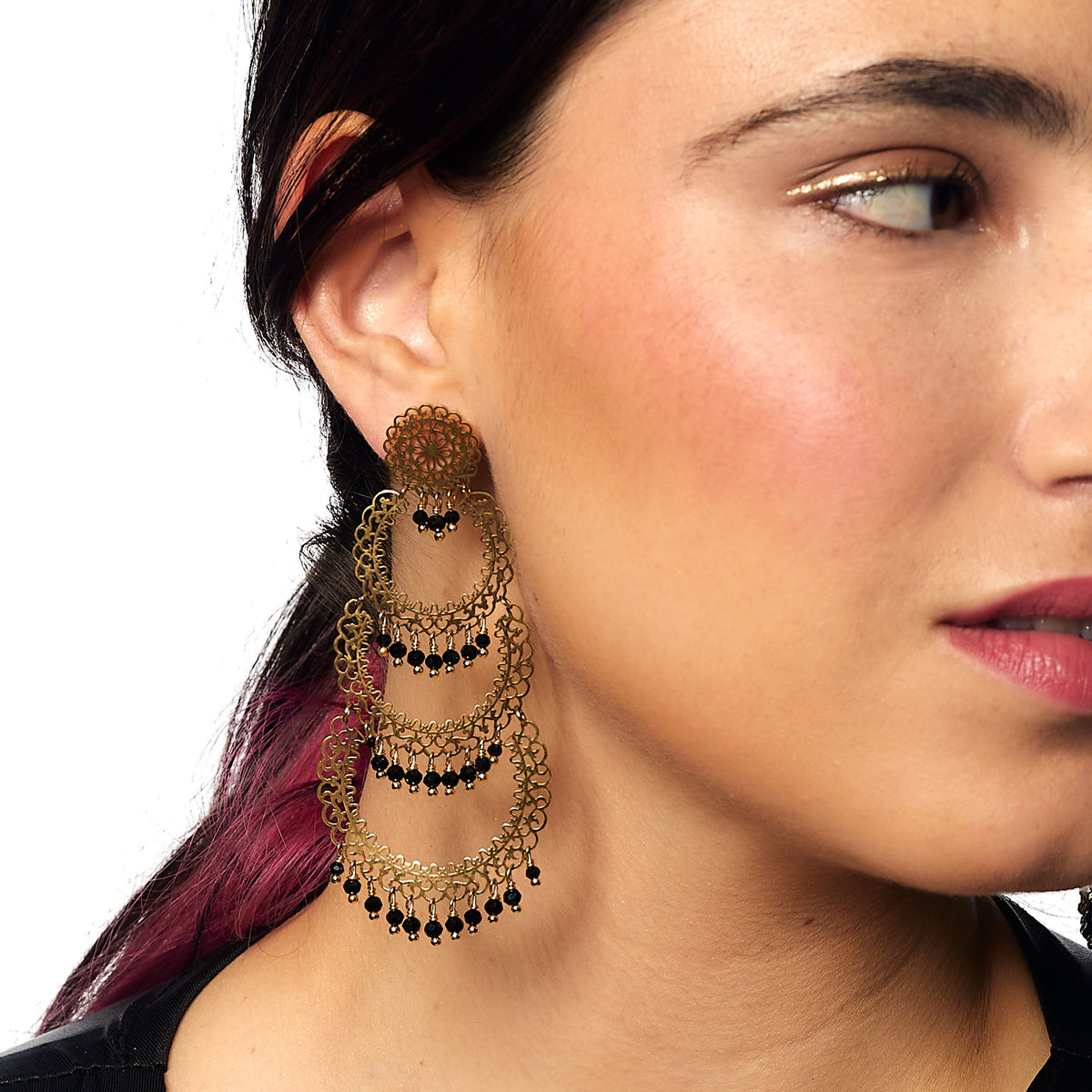 Pendientes Largos Semiredondos