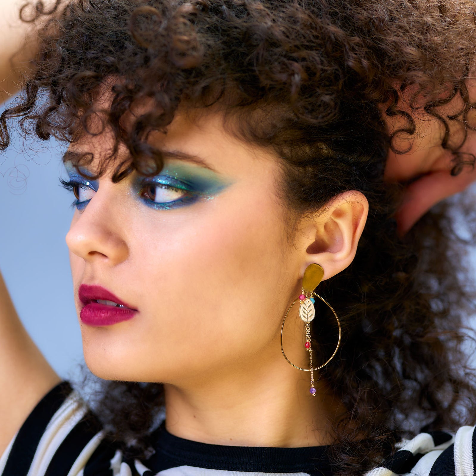 Pendientes Hojas y Cadenitas