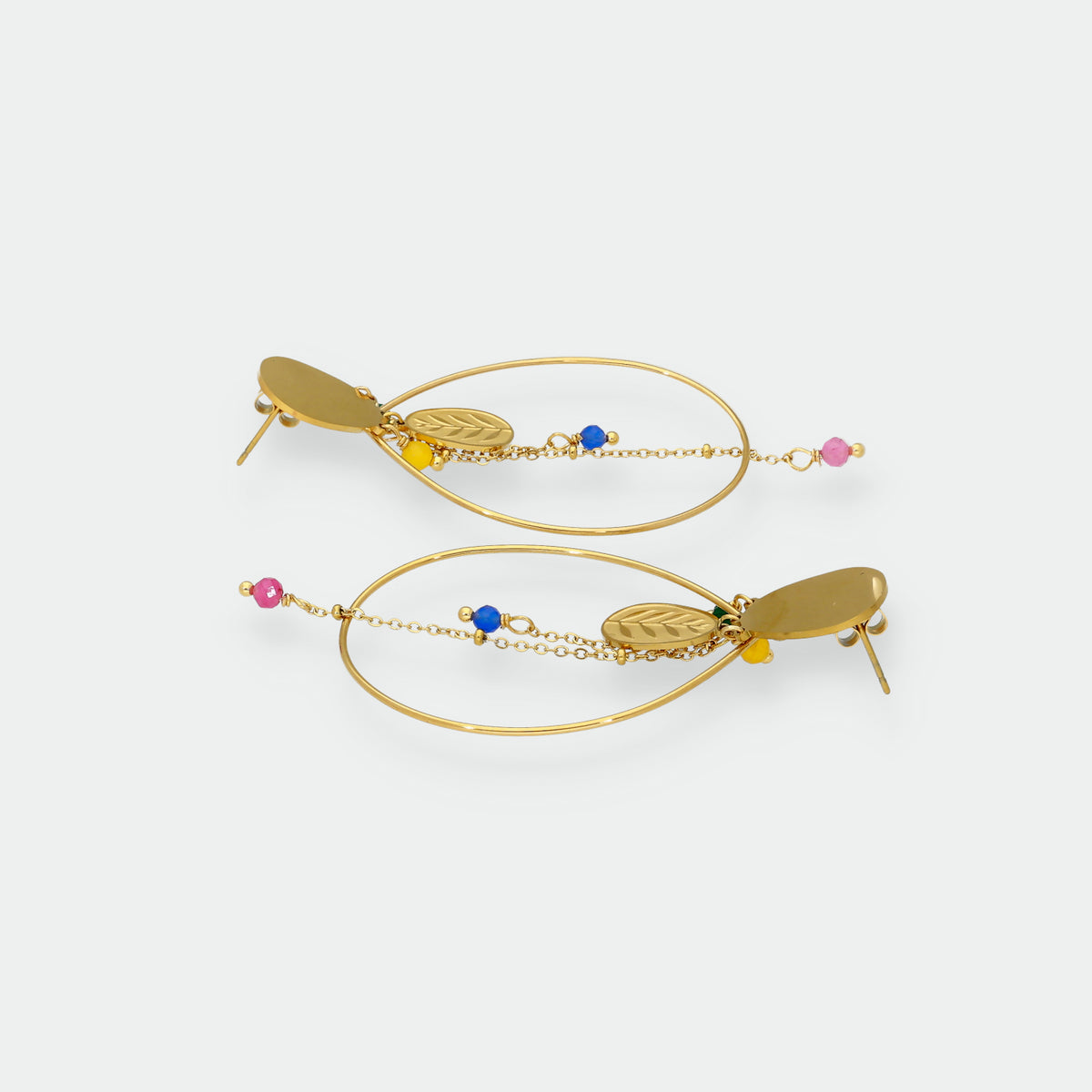 Pendientes Hojas y Cadenitas