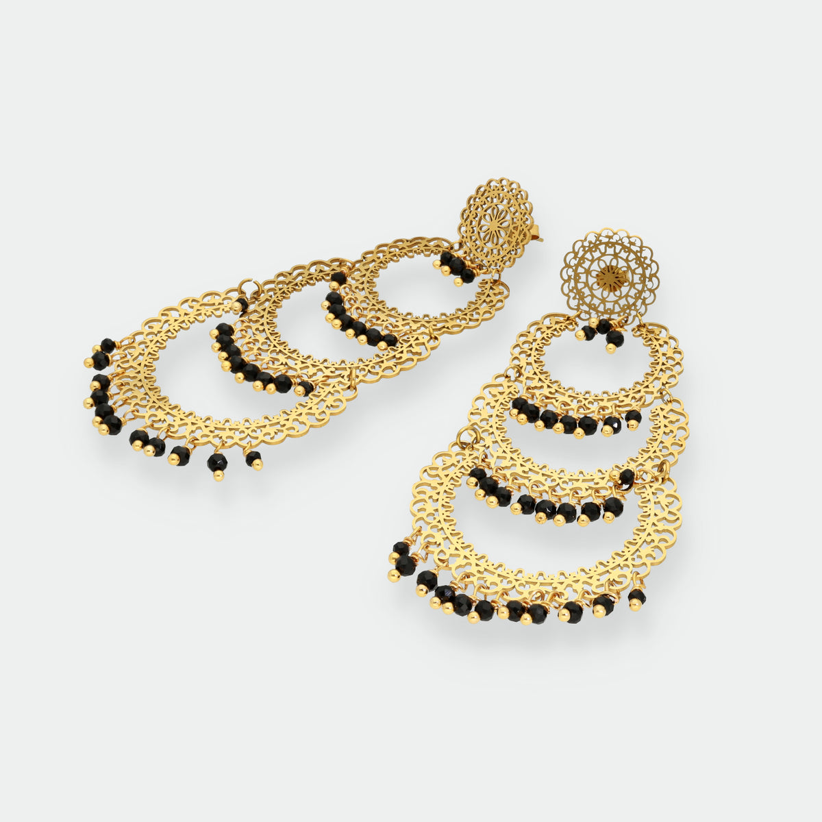 Pendientes Largos Semiredondos