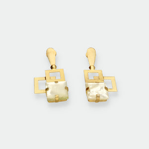 Pendientes Cuadrado de Nácar